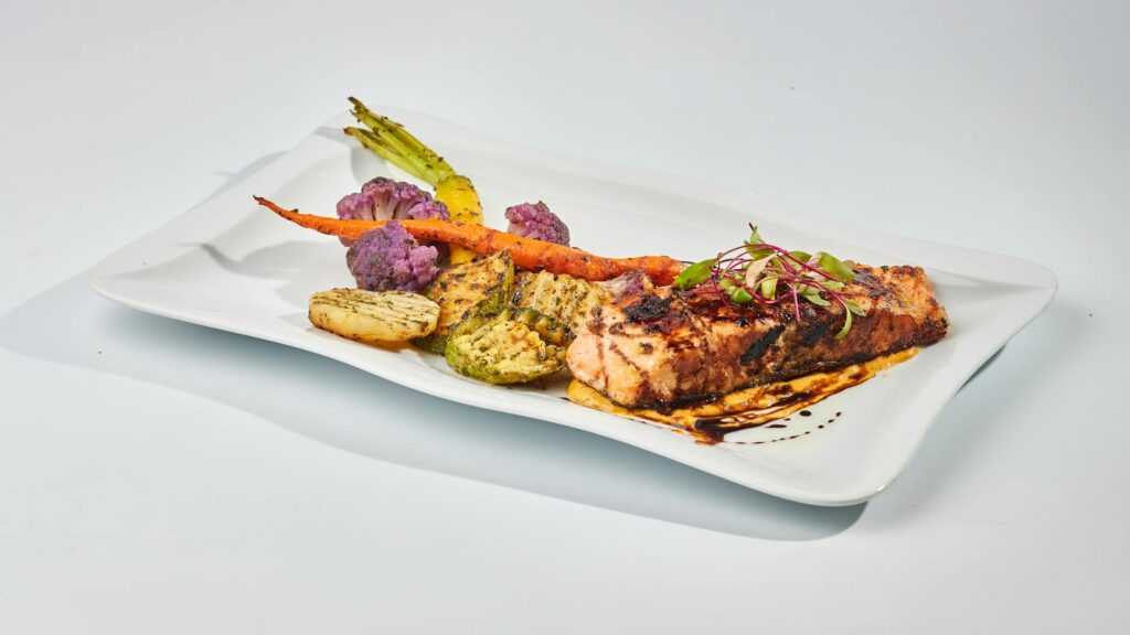 balanced gourmet food plate