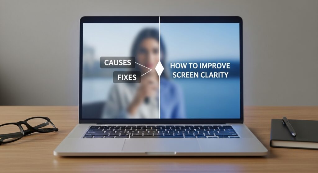 laptop monitor blurry