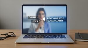 laptop monitor blurry