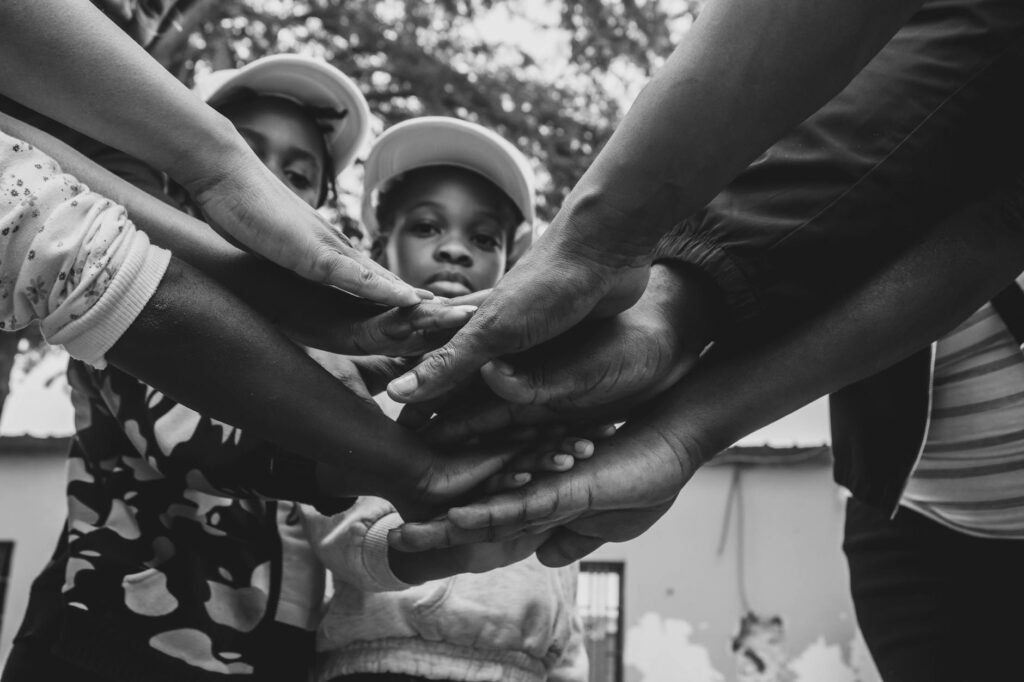 people connecting handshake