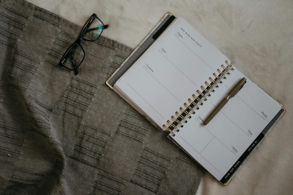 productivity planner desk