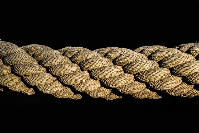 Close-up texture of a woven linen tea towel