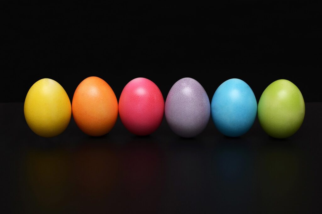 decorated easter eggs
