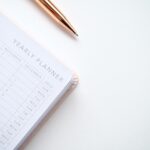 person planning schedule calendar