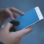 person using simple technology