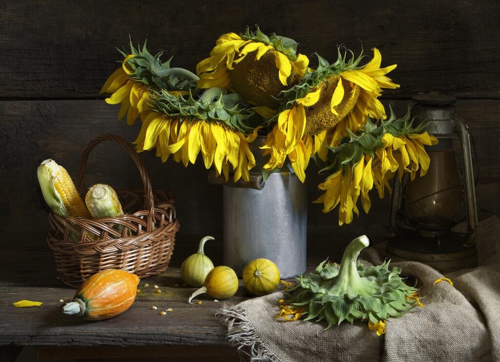 sunflower and rose bouquet